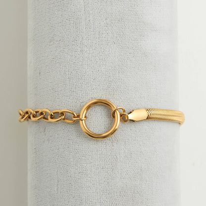 Narelle Waterproof Cable & Snake Chain Bracelet
