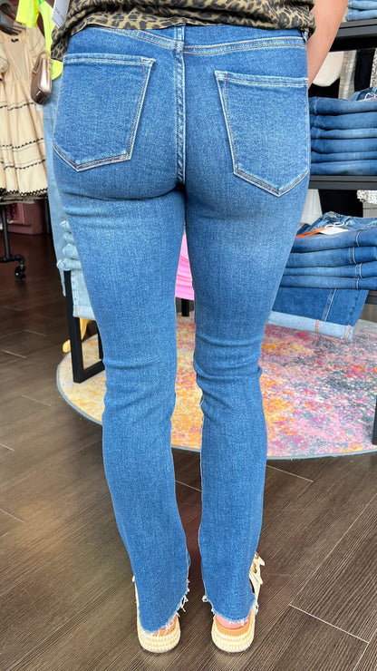 Blaire Mid Rise Clean Hem in Rivers by Dear John