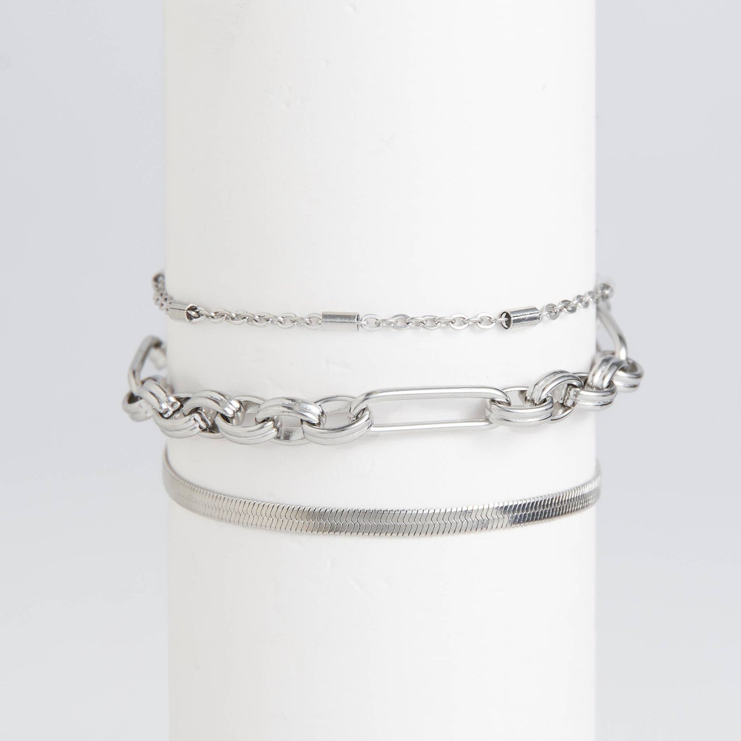 Narelle Waterproof Snake Chain Trio Bracelet Set
