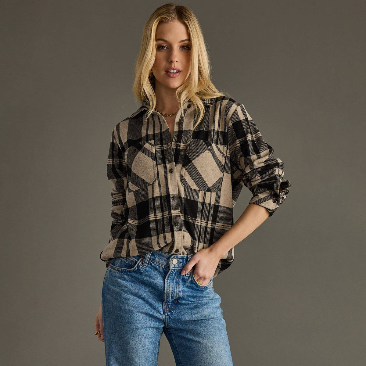 PRE ORDER Coffee Run Plaid Plaid Button Up