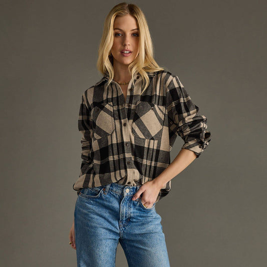 Coffee Run Plaid Plaid Button Up