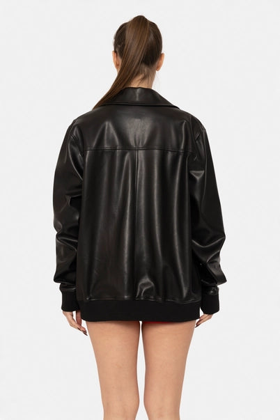 Vegan Leather Biker Jacket