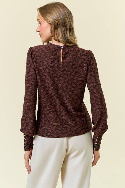 Chocolate Truffle Jacquard Top