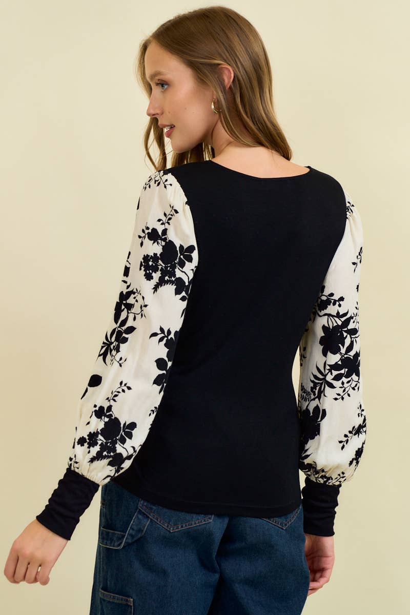 Midnight Bouquet Top