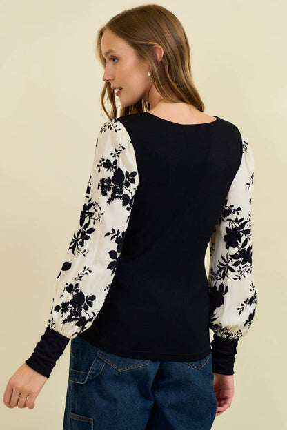 Midnight Bouquet Top