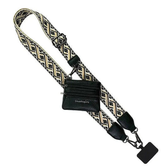 Save The Girls Clip & Go Strap W/Zippered Pouch Xoxo