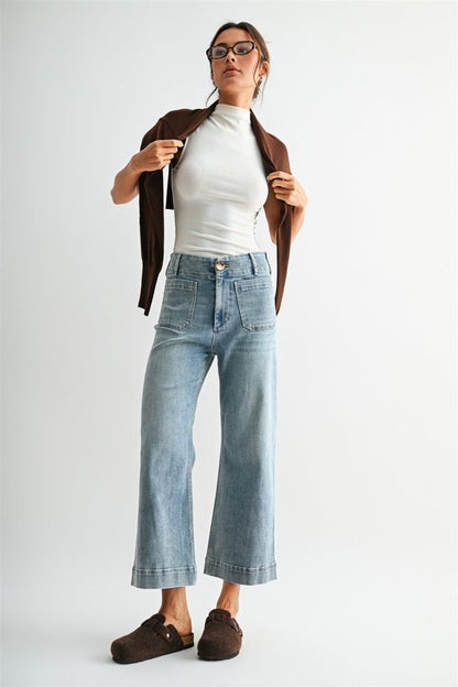 Weekend Wanderer Cropped Wide Leg Micah Denim