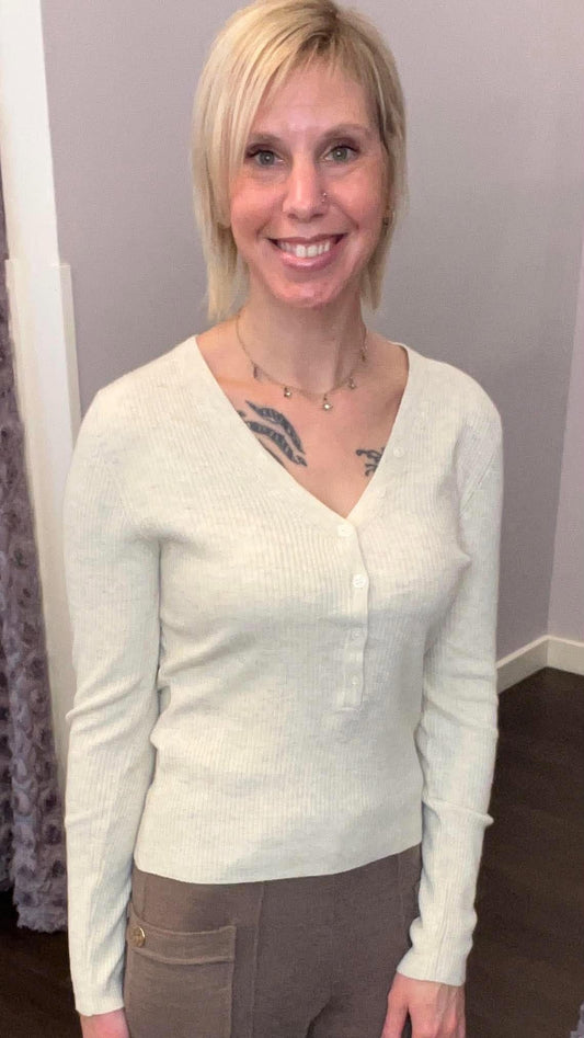 Simply Sweet Henley Knit Top