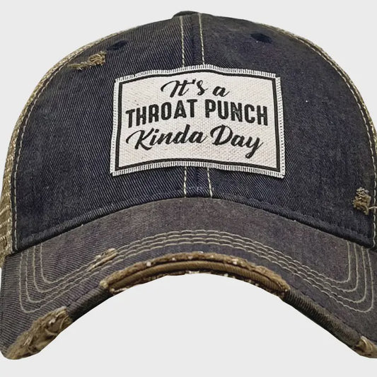 It's A Throat Punch Kinda Day Trucker Hat Baseball Cap