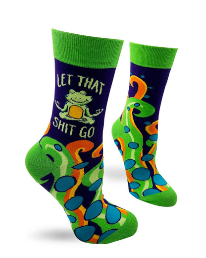 Let That Shit Go Funny Women's Crew Socks
