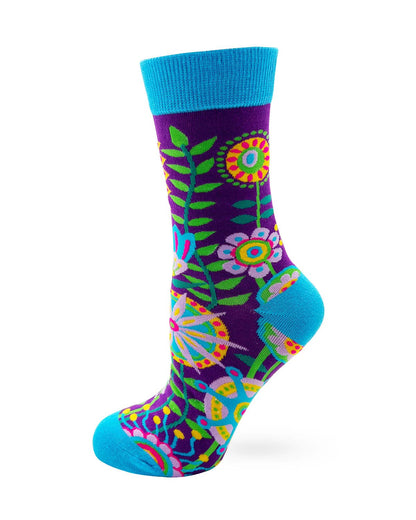 Funky Floral Women's Crew Socks