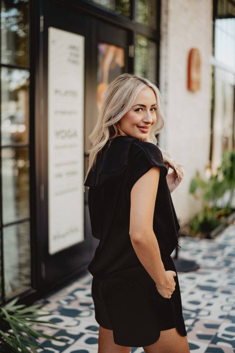 Black Half Zip Scuba Set