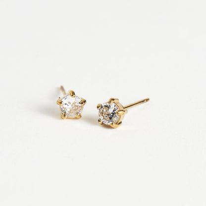 Narelle Waterproof 4mm Round Cubic Zirconia Stud Earrings