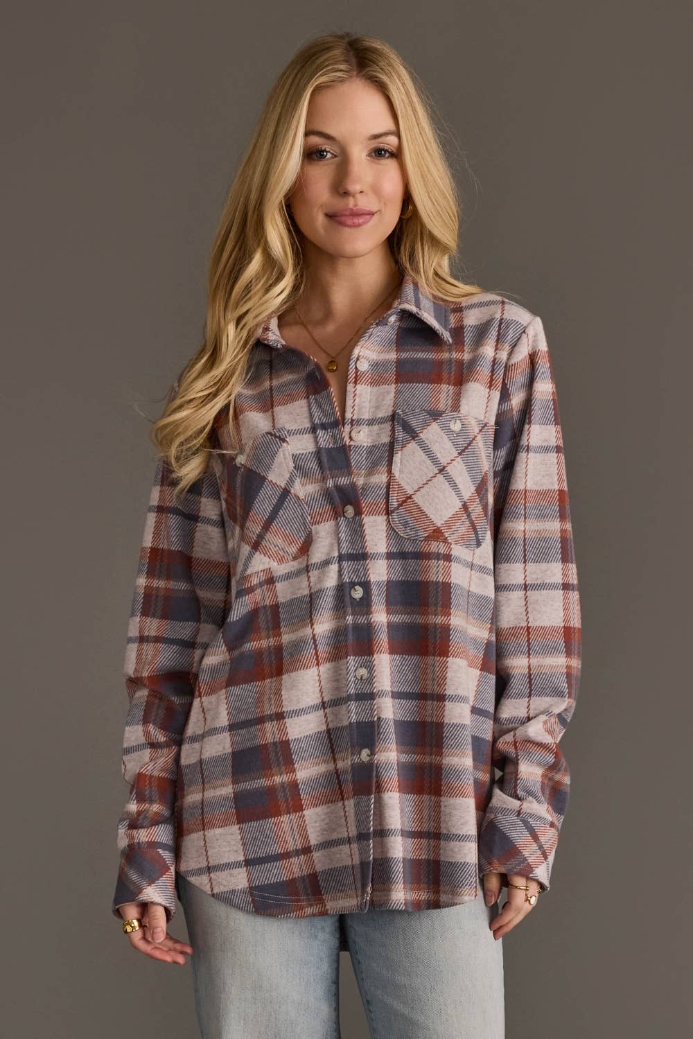 PRE ORDER Autumn Skies Plaid Button Up