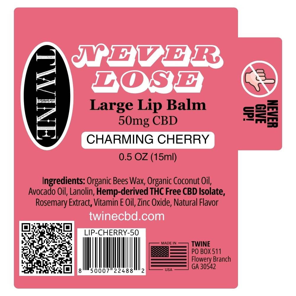 Charming Cherry CBD Never Lose Large Lip Balm