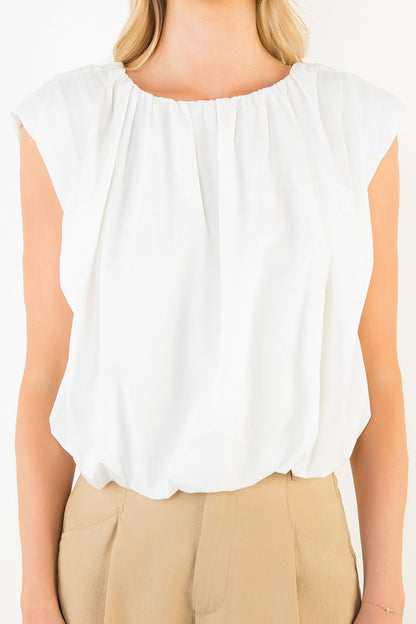 Gracefully Gathered Top by THML