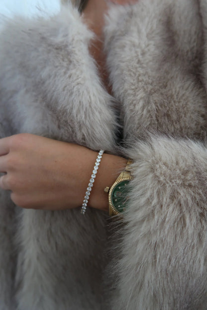 Thick Stretchy Tennis Bracelet By Chansutt Pearls