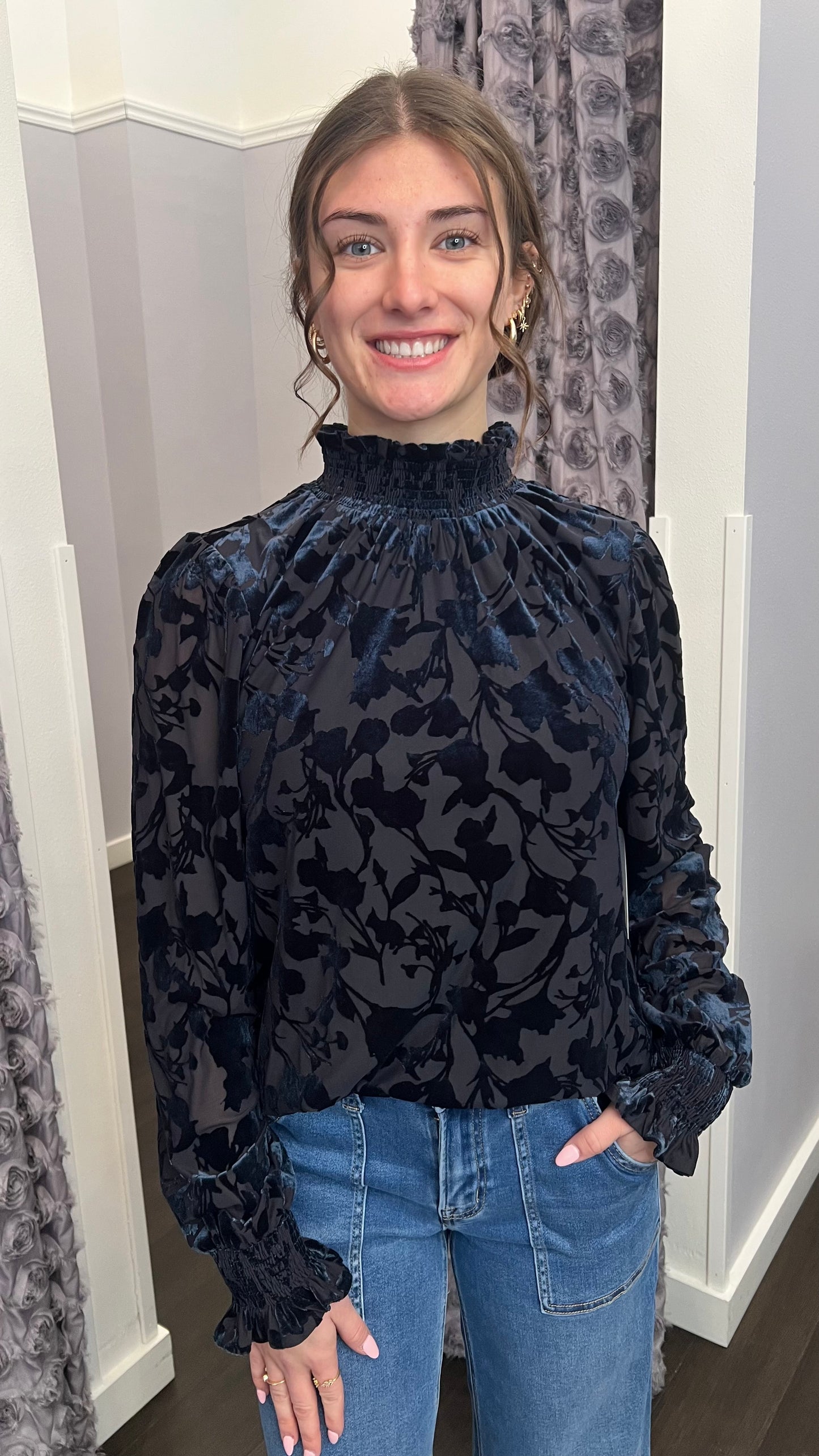 Midnight Velvet Muse Top