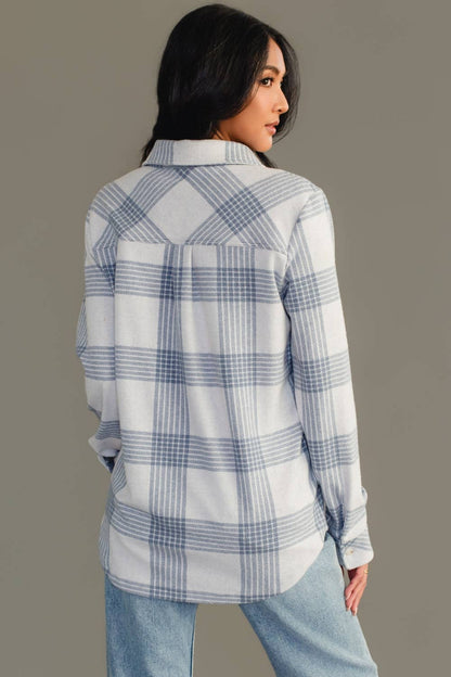 PRE ORDER Blue Skies Plaid Button Up