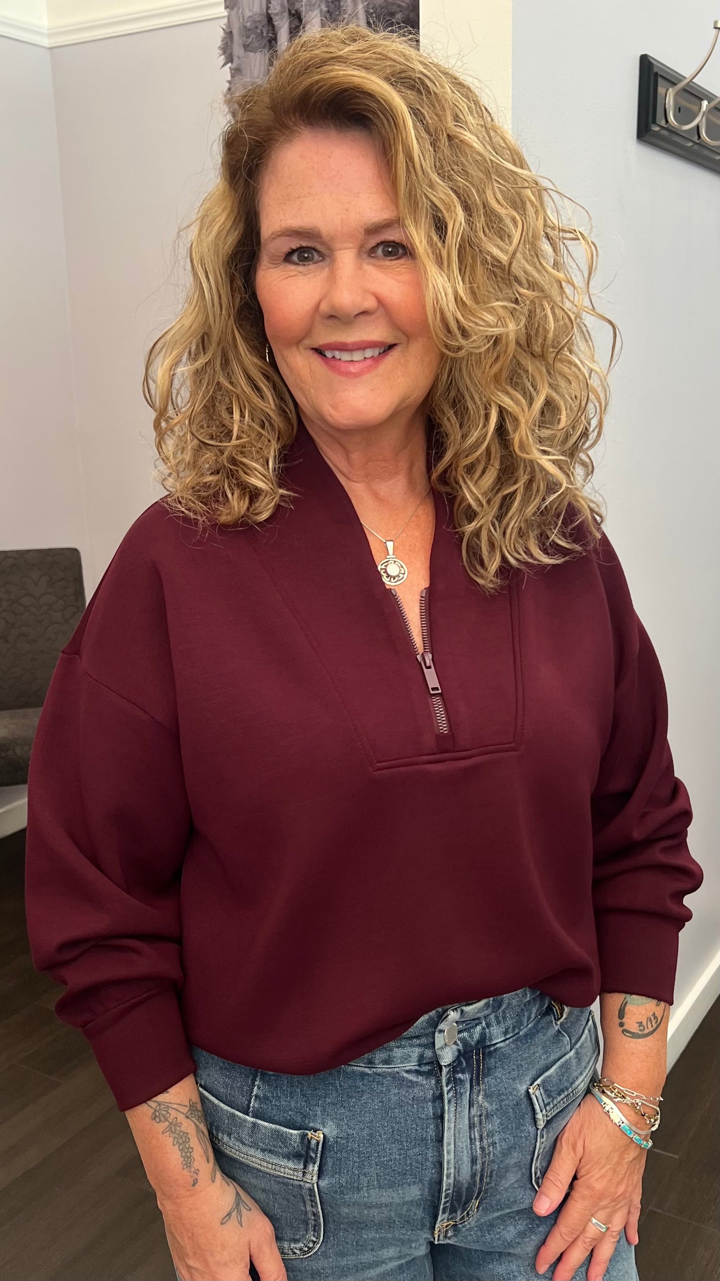 Snuggle In Half Zip Luxe Knit Pullover
