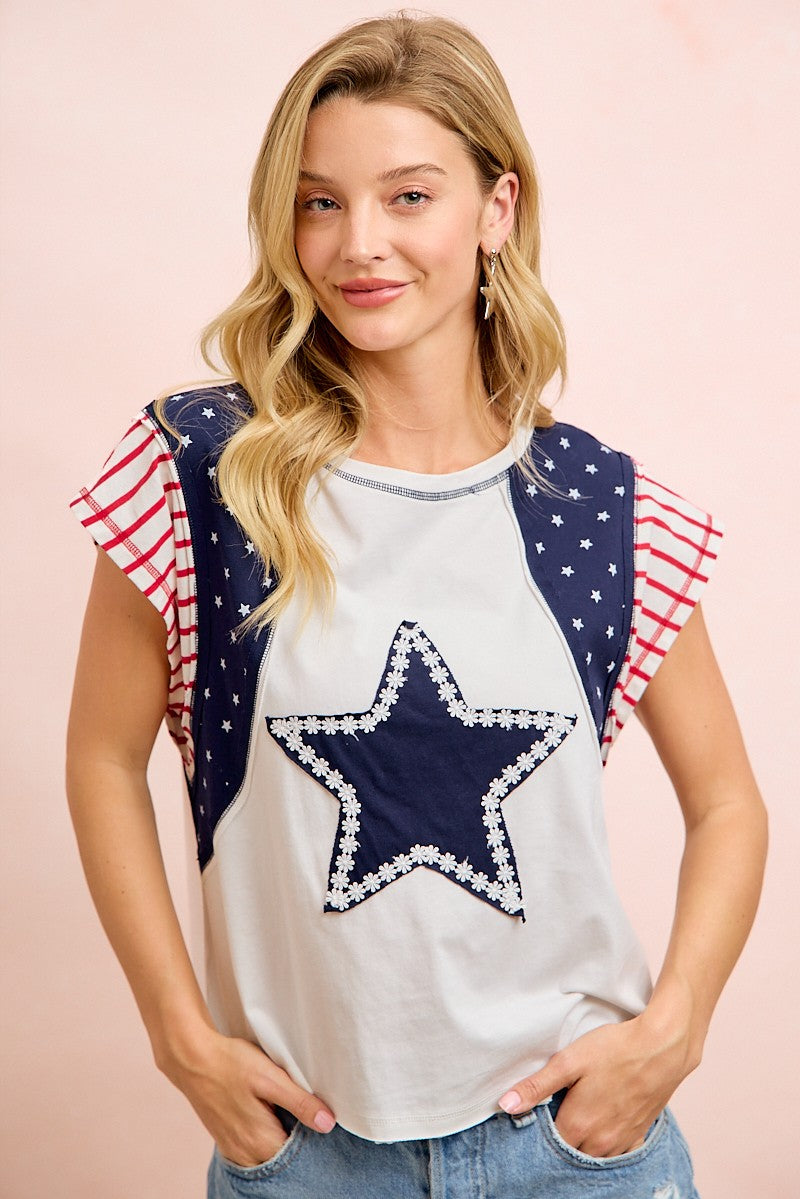 Patriotic Petals Top