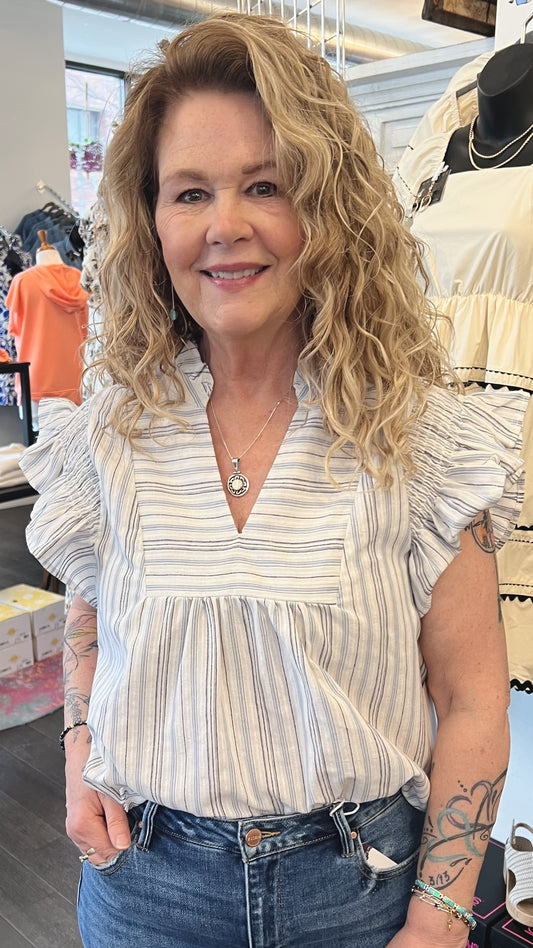 Salt & Breeze Flutter Top