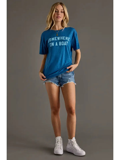 Somewhere On A Boat Graphic Tee