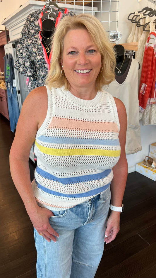Sunrise Open Knit Tank