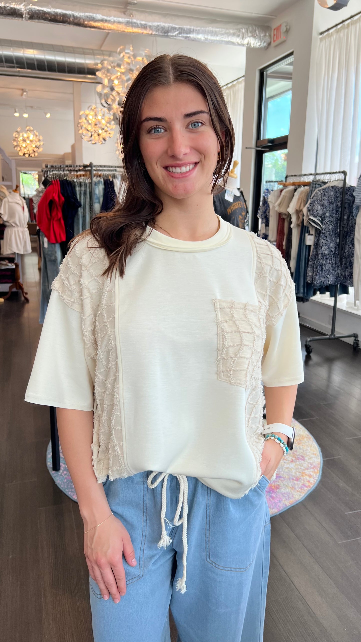 Sugar Waffle Knit Top