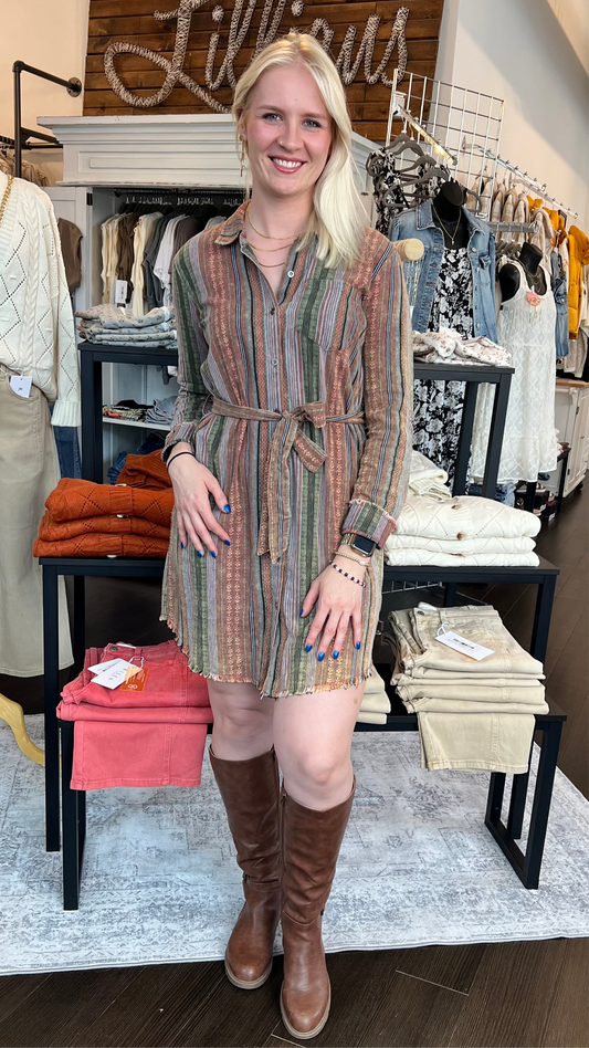 Harvest Hustle Shirt Dress