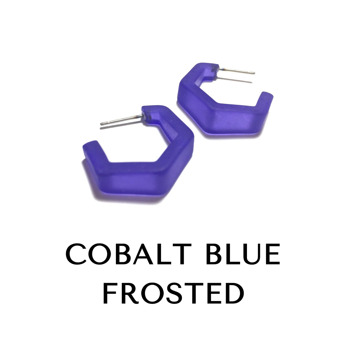 Tapered Hex Hoop Earrings