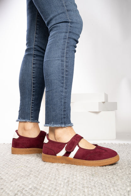 Calm Down Mary Jane Sneakers in Wine by Corkys Footwear