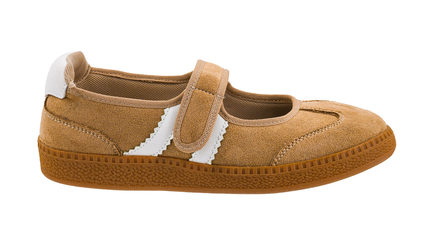 Calm Down Mary Jane Sneakers in Taupe by Corkys Footwear