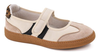 Calm Down Mary Jane Sneakers in Sand Combo by Corkys Footwear