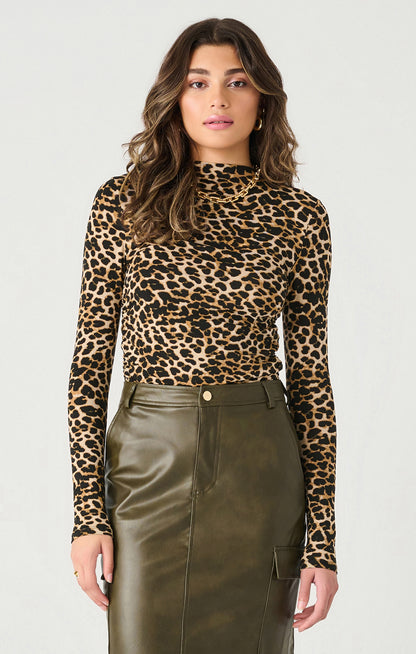 Cheetah Print High Neck Top by Dex