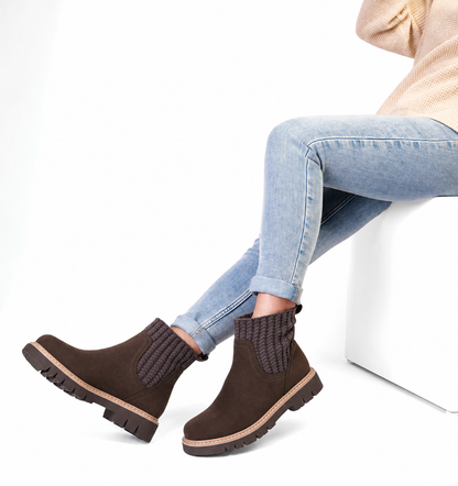 Keep Me Warm Boots in Chocolate Faux Suede by Corkys Footwear