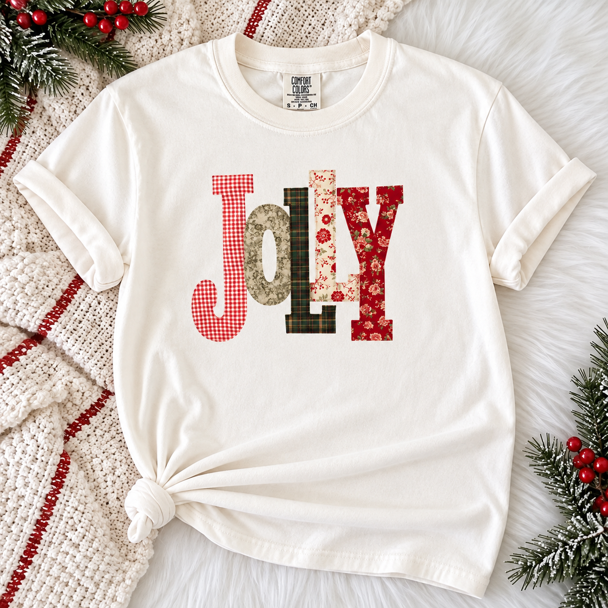 PRE ORDER Faux Quilted Jolly Tee (ETA 10/31)