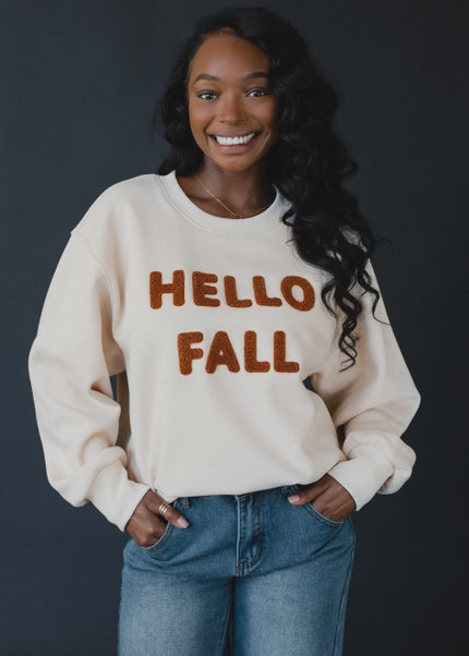 Cream Hello Fall Sweatshirt