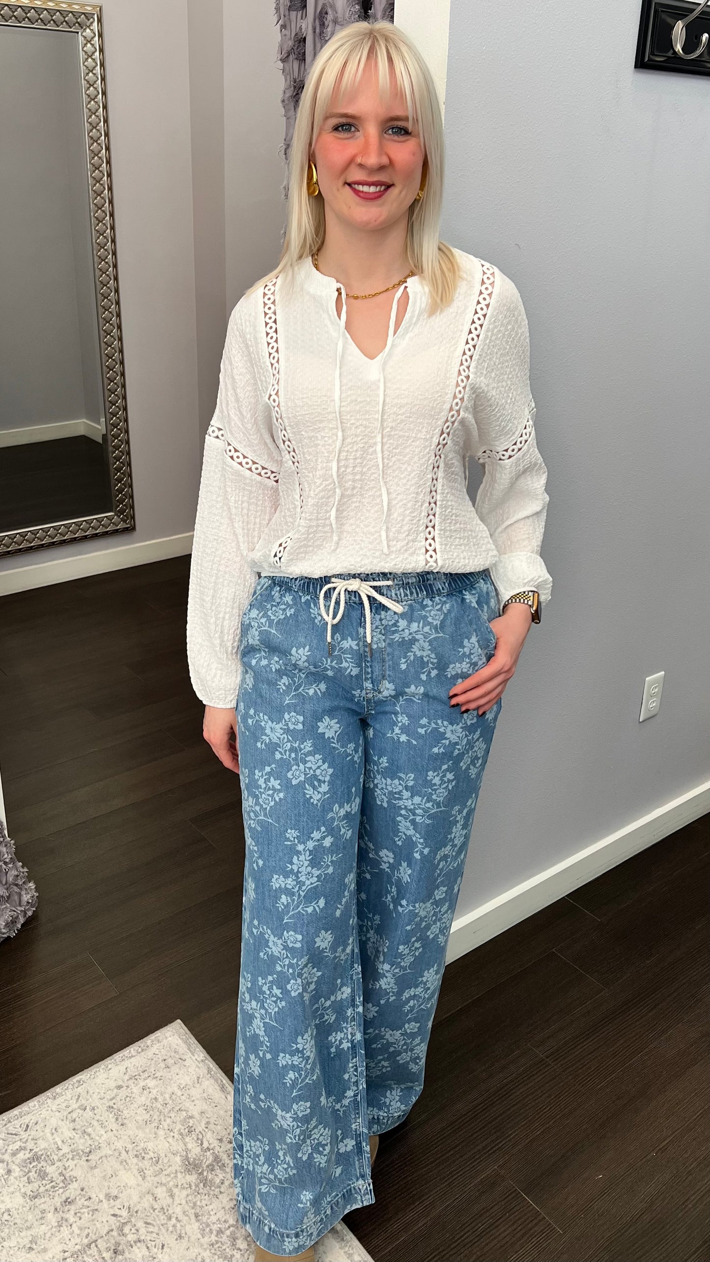 Weekend Wildflower Wide Legs by Vervet