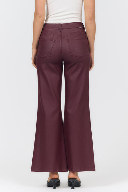 Fiona High Rise Wide Leg Pants in Fig by Dear John