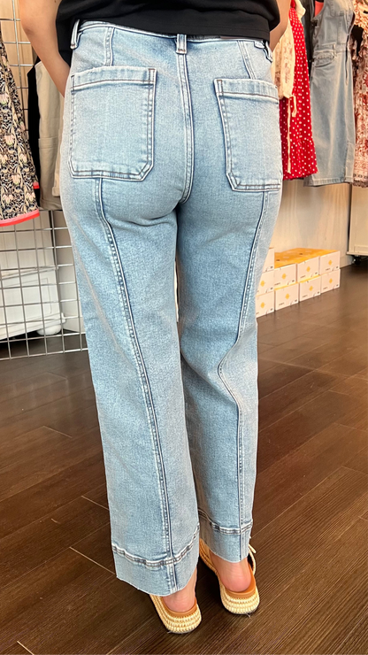 Blue Horizon Crop Jeans by Risen