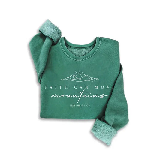 PRE-ORDER Faith Can Move Mountains Mineral Sweatshirt