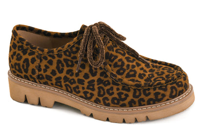 Fall For It Lace Up Loafers in Leopard by Corkys Footwear