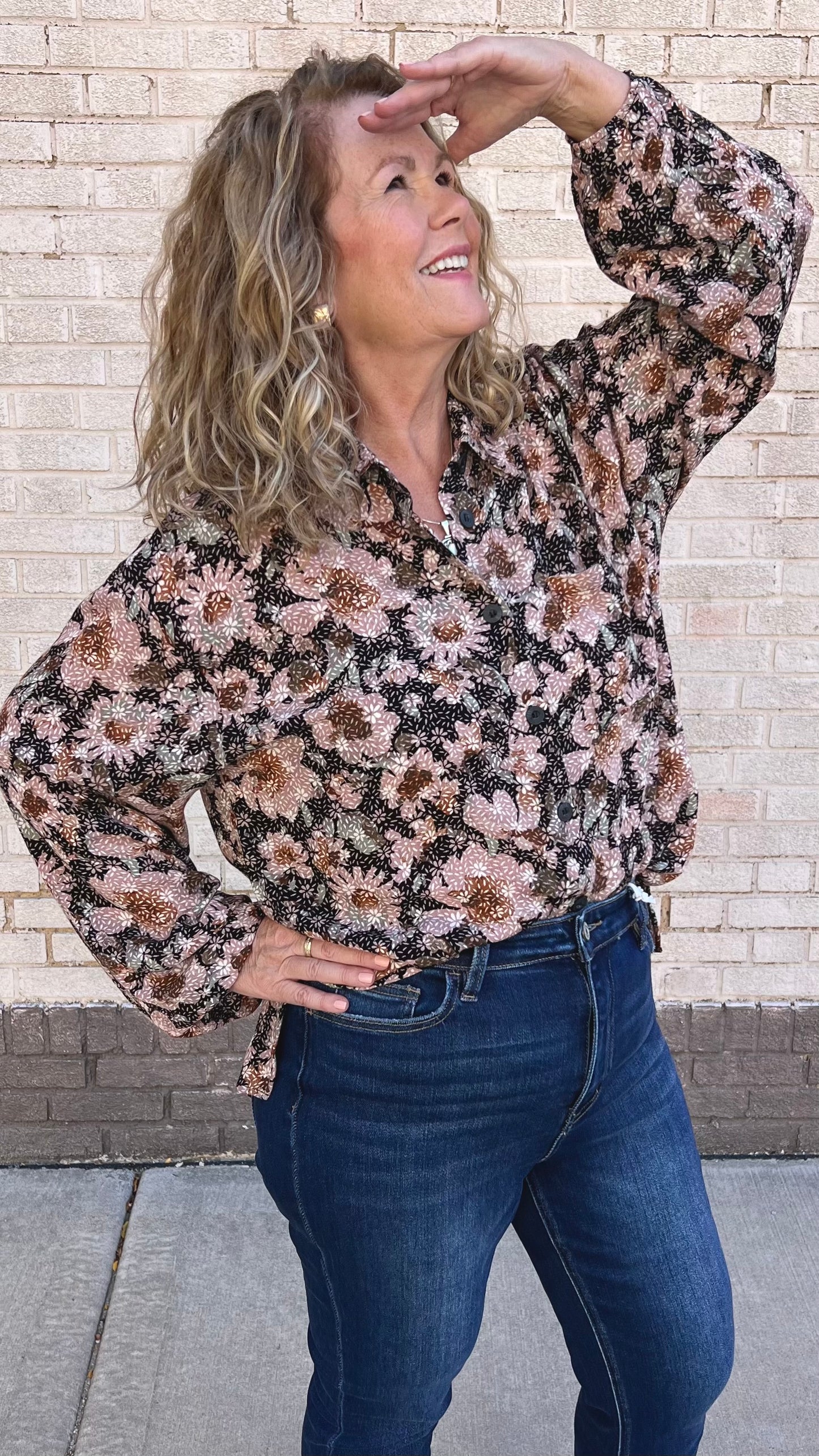 Floral Button Down Top