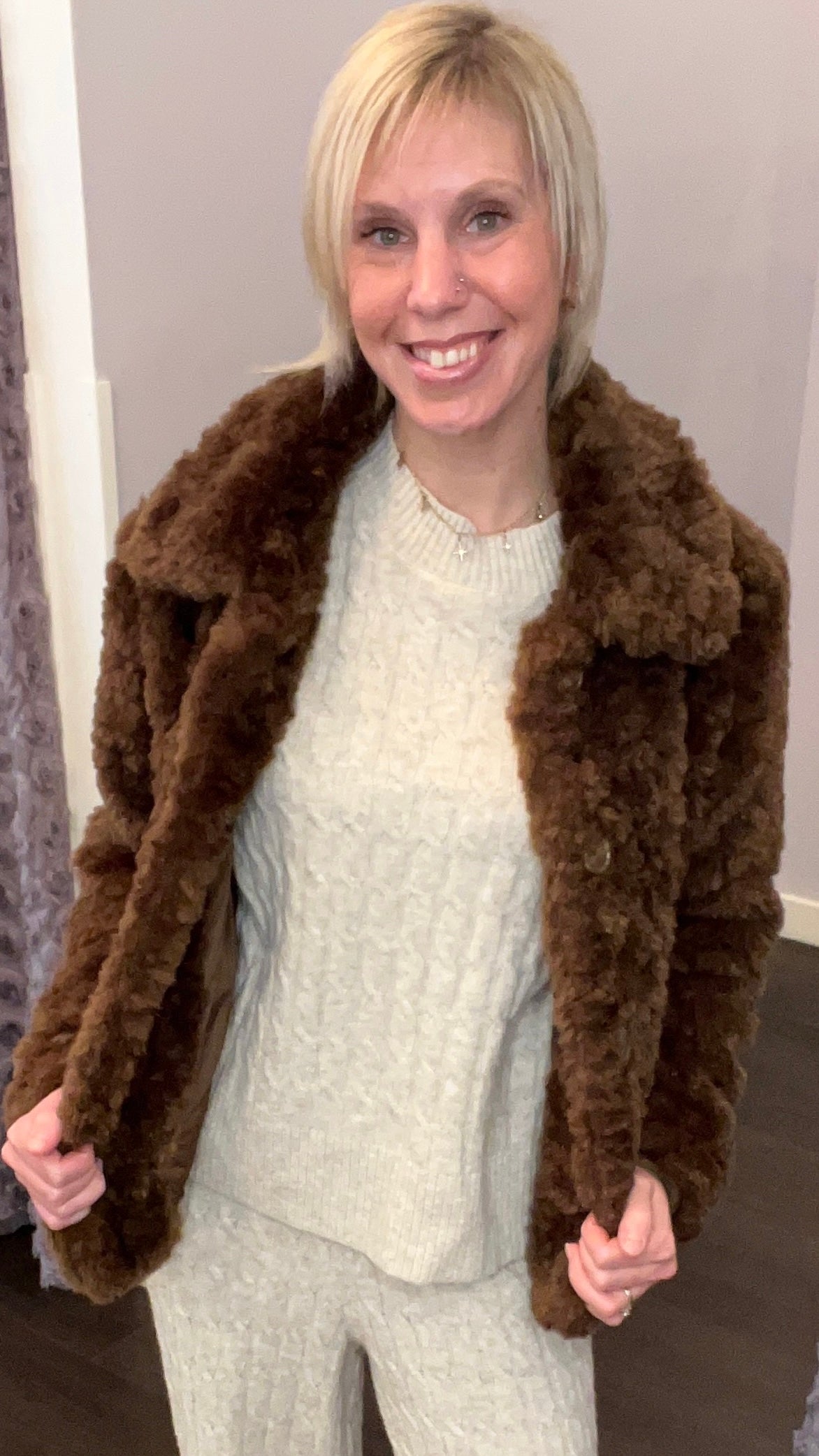 Cocoa Crush Teddy Jacket
