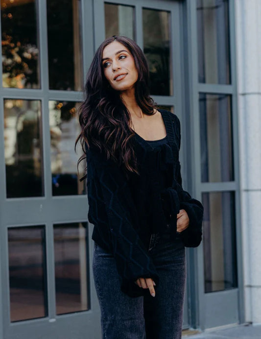 In Knots Cardigan in Black
