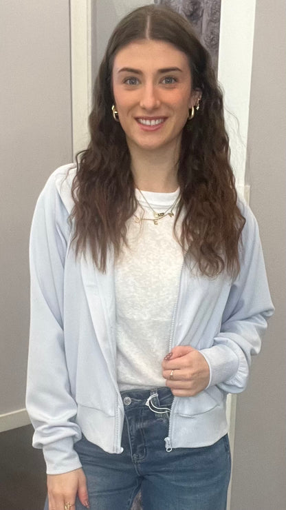 Luxe Sand Wash Rib Zip Jacket my Mono B