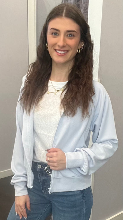 Luxe Sand Wash Rib Zip Jacket my Mono B