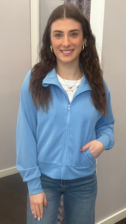 Luxe Sand Wash Rib Zip Jacket my Mono B