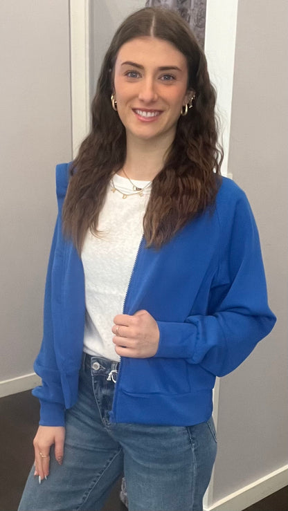 Luxe Sand Wash Rib Zip Jacket my Mono B